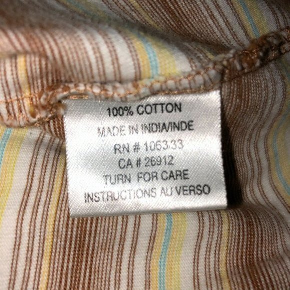 Reef Mens XL Brown Striped Short Sleeve Polo Shirt - Picture 7 of 8